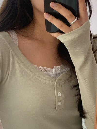 W5成團！《小清新》button T+ lace vest4