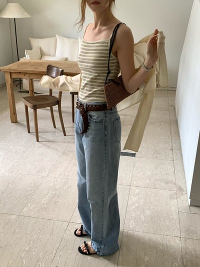 早鳥價開團中！《背心富翁》條紋細肩休閒背心4