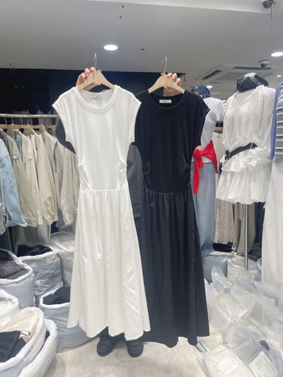 W8成團！《小資湊免運》插肩袖裙紋理漂亮ops2