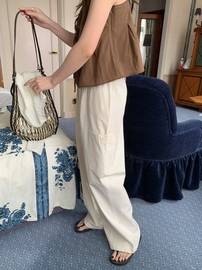 早鳥價開團中！《清新甜美》法式棉麻傘狀綁帶背心13