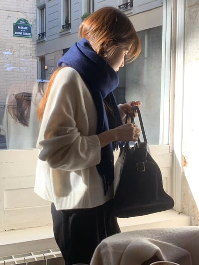 橄欖現貨！《ounce配件/推橄欖色》soft wool 圍巾18