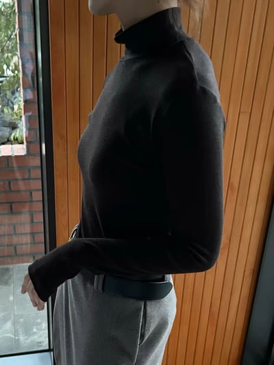 奶白最後一件！《可甜可鹽》liverpool天絲羊毛半高領打底衣8