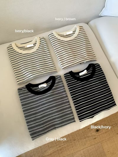 W6成團！《花語家》超Q彈條紋T回歸!(推新色高級gray)10