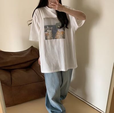 W7成團！《夏日T shirt》啤酒貓咪 tee11