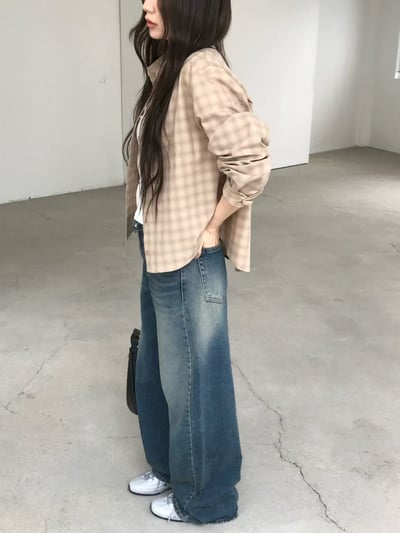 last 1早鳥價！《26春夏爆紅設計師》格紋短版襯衫14