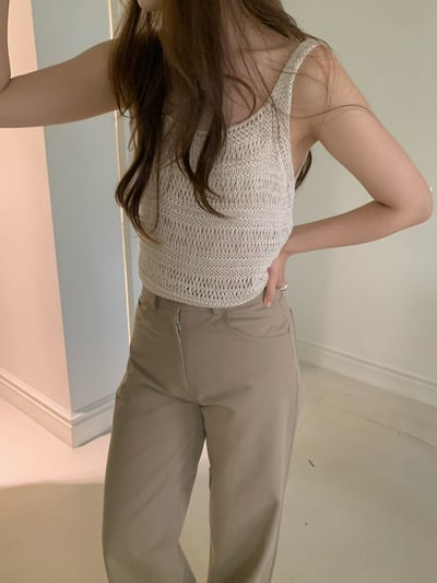 早鳥價開團中！《平價韓貨》針織鏤空背心6