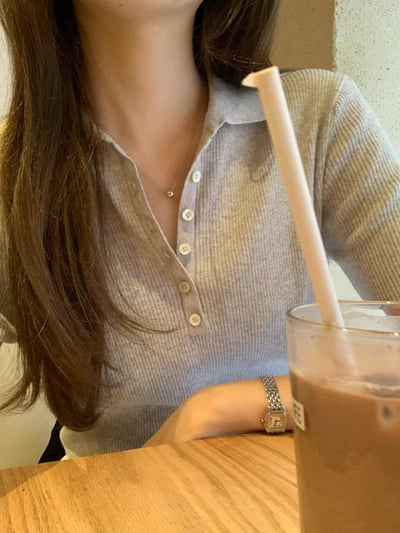 W8成團！《ounce》基礎款排釦POLO KNIT3