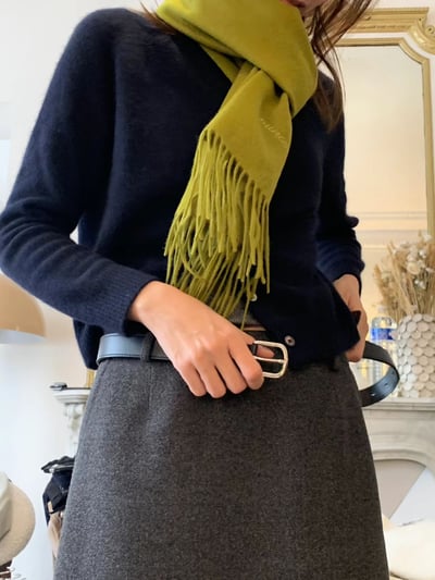 橄欖現貨！《ounce配件/推橄欖色》soft wool 圍巾5