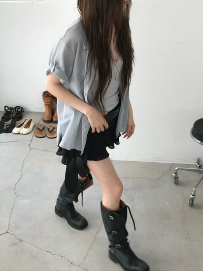 W7成團！《26春夏爆紅設計師》立體紋路感短袖罩衫5