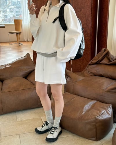 W5成團！《like jennie》半拉鍊jumper套裝(短褲長褲都有)16