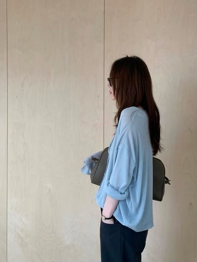 早鳥價開團中！《夏日罩衫》寬鬆大件落肩薄罩衫7