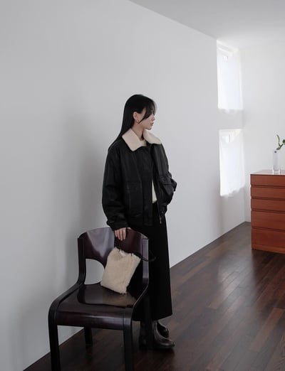 現貨一件！《敗部復活》可拆毛毛領皮衣外套7