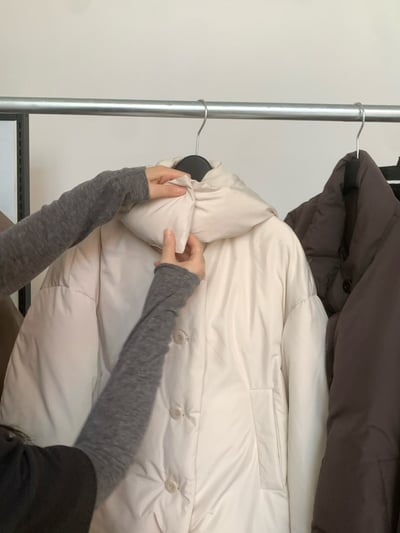 奶茶現貨！咖色特價預購！《簡約好看》帽子可拆羽絨外套9