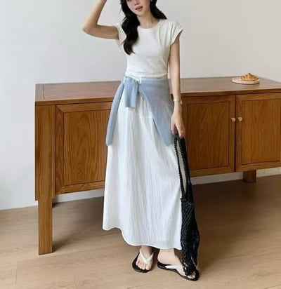 W8成團！《小資湊免運》插肩袖裙紋理漂亮ops4