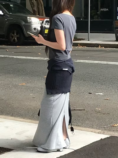 last 1早鳥價！《26春夏爆紅設計師》低腰後綁繩開衩長裙5