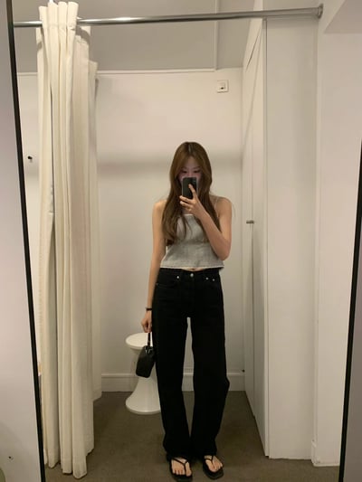 早鳥價開團中！《ounce》背後綁帶lace細肩帶直條紋背心3