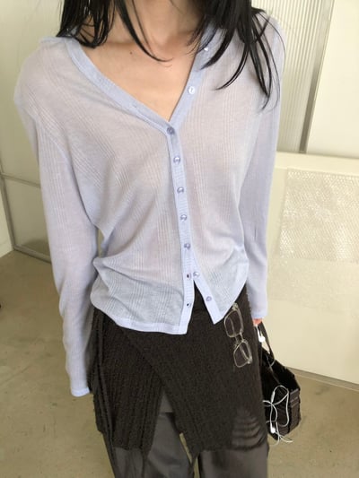 W5成團！《l&k》直紋斜排扣cd (onni推pink & sky)18