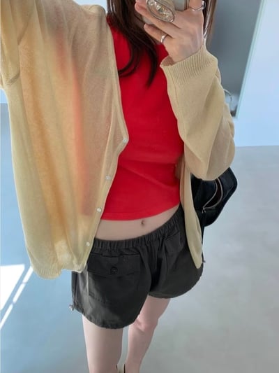 早鳥價開團中！《夏日罩衫》寬鬆大件落肩薄罩衫13