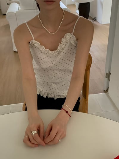 last 1早鳥價！《可愛甜美》法式花瓣點點背心1