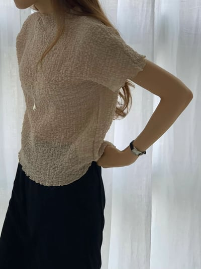 W5成團！《ounce》雲朵皺皺短袖blouse6