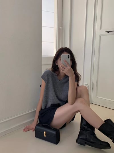 《ounce》寬肩knit vest4