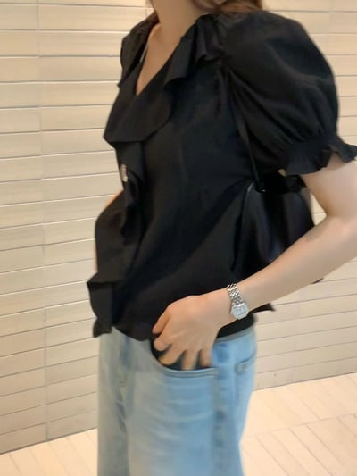 W6成團！《ounce》本周最推lace荷葉邊花苞袖襯衫6