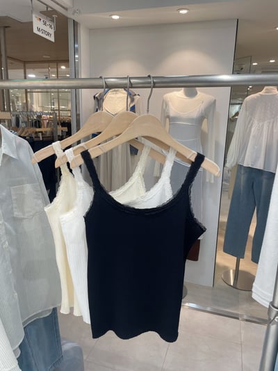 W8成團！《小資湊免運》蕾絲滾邊肩帶背心1