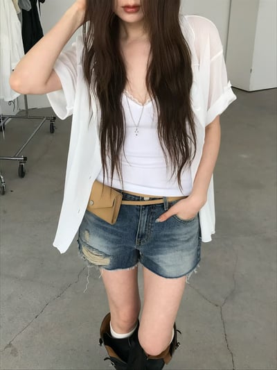 W7成團！《26春夏爆紅設計師》立體紋路感短袖罩衫7