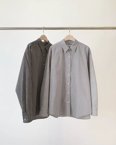 斷貨《ounce襯衫真的推》韓妞中性格紋襯衫4