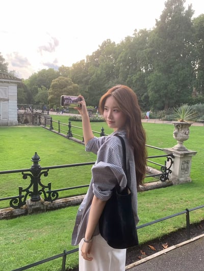 斷貨《ounce襯衫真的推》韓妞中性格紋襯衫12