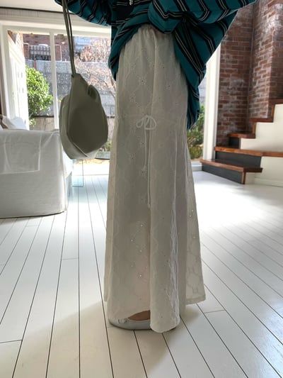 W7成團！《平價韓貨》拉繩決定裙型壓紋長裙14