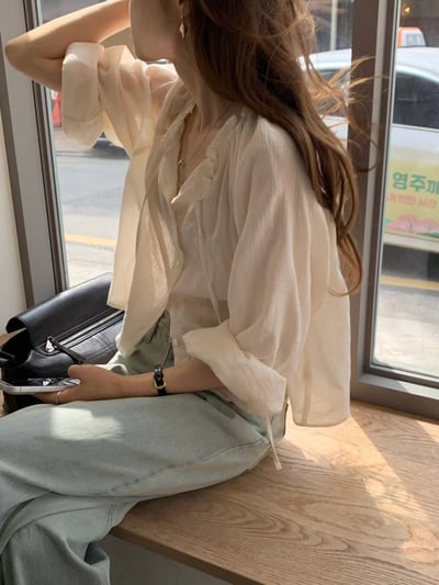 W7成團！《ounce》洗舊淺藍牛褲4