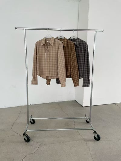 last 1早鳥價！《26春夏爆紅設計師》格紋短版襯衫4