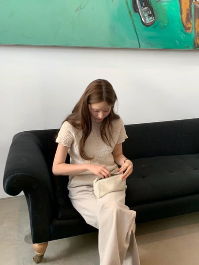 W5成團！《ounce》雲朵皺皺短袖blouse13