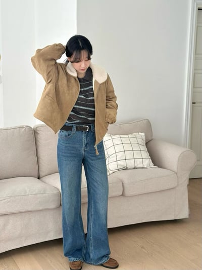 現貨！《冬天外套》麂皮短版QQ毛領鴨絨外套6