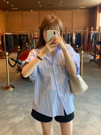 last 1早鳥價！《ounce》天空色直紋襯衫11