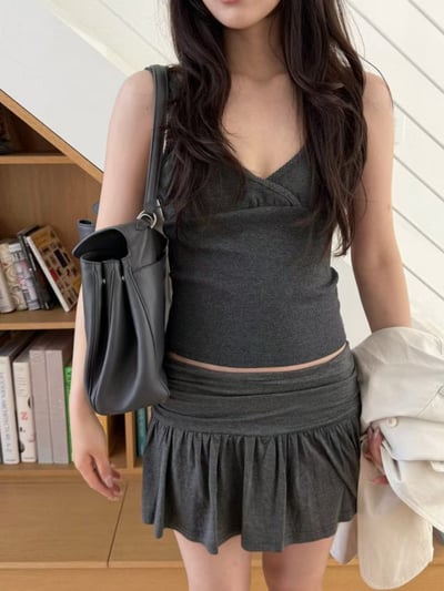 last 1早鳥價！《小資湊免運》寬肩帶蕾絲交叉背心12