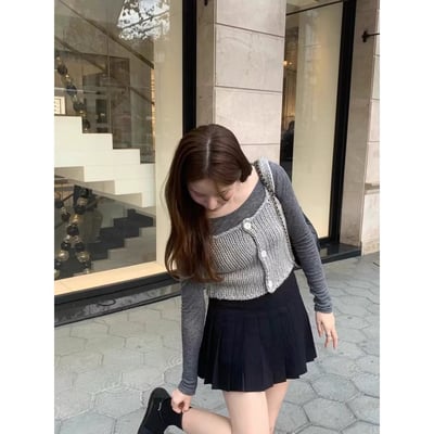 灰色現貨！《ounce春裝》雙面穿粗毛線背心6