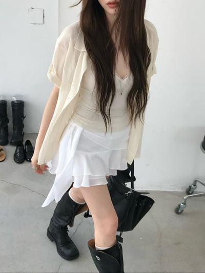 W7成團！《26春夏爆紅設計師》立體紋路感短袖罩衫19