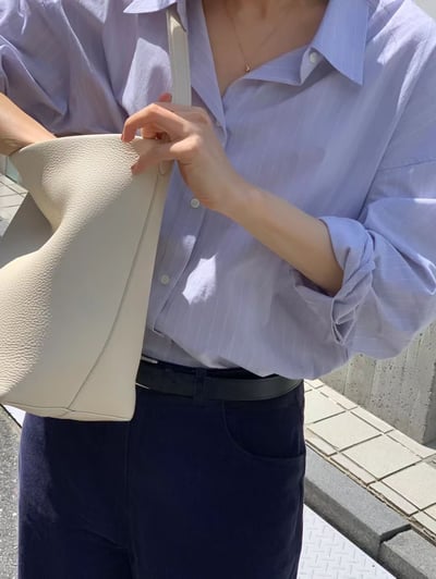 《ounce》落肩條紋襯衫23