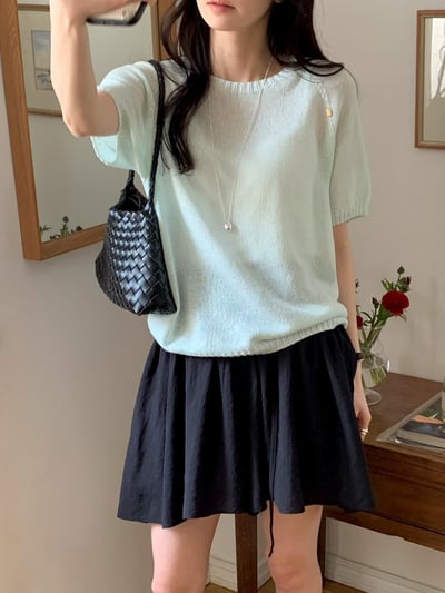 W7成團！《可愛甜美》10色馬卡龍短袖針織11