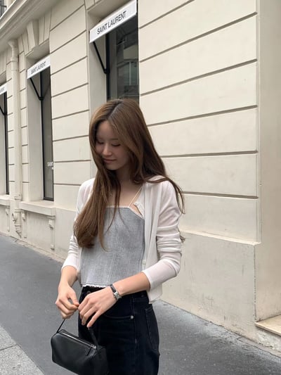 早鳥價開團中！《ounce》背後綁帶lace細肩帶直條紋背心1