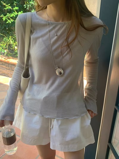 last 1早鳥價！《ounce》花邊下擺薄透打底衣4