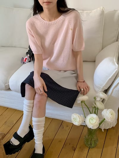 W7成團！《可愛甜美》10色馬卡龍短袖針織21