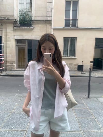 早鳥價開團中！《ounce》26春夏第一件粉色直紋襯衫3