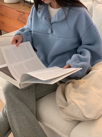 年後出貨！《平價韓貨》teddy jumper 翻領搖粒絨2