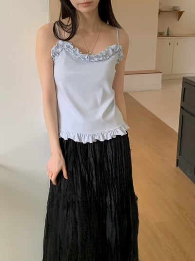 last 1早鳥價！《可愛甜美》法式花瓣點點背心4