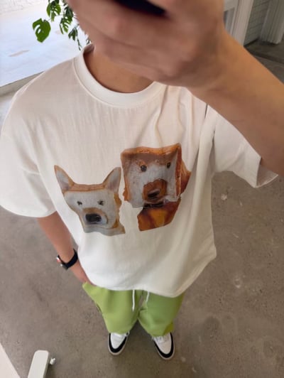 W7成團！《夏日T shirt》吐司面膜狗狗tee23