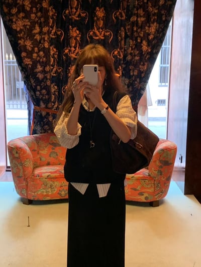 《ounce》寬肩knit vest2