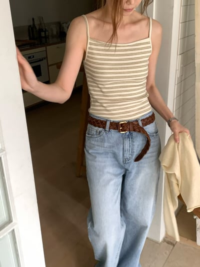 早鳥價開團中！《背心富翁》條紋細肩休閒背心5